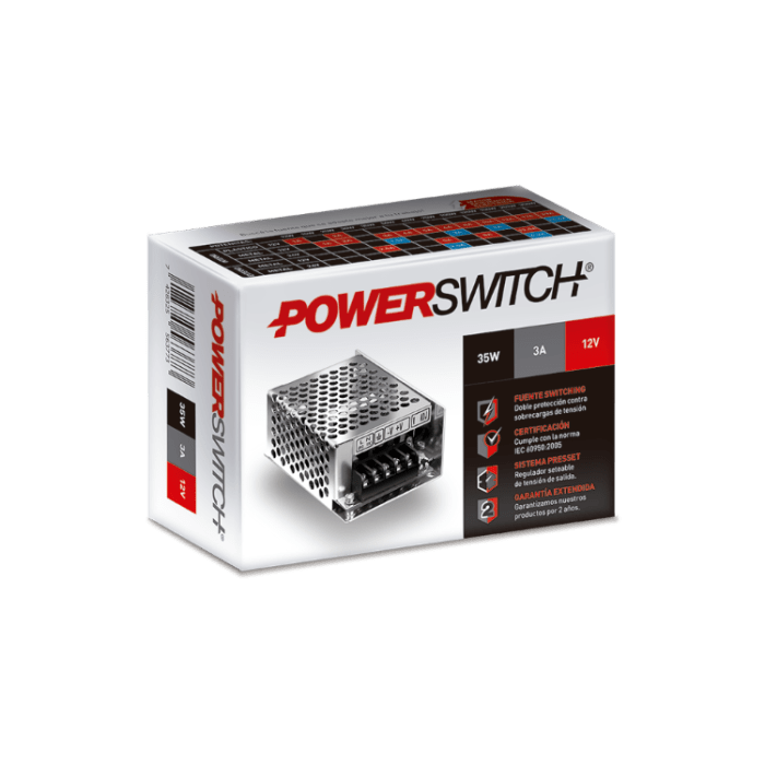 Fuente Interior PowerSwitch 35W 12V - Imagen 2