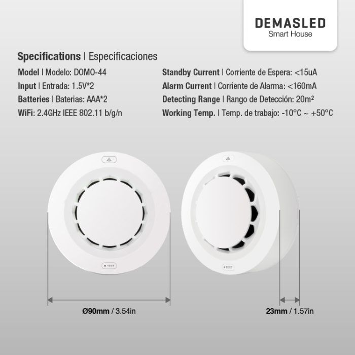 Detector de Humo Fotoeléctrico Smart WIFI - Imagen 3