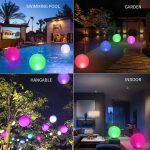 Globo Solar LED, Inflable con Control, RGB y Blanco 38lm, IP68 - Imagen 6
