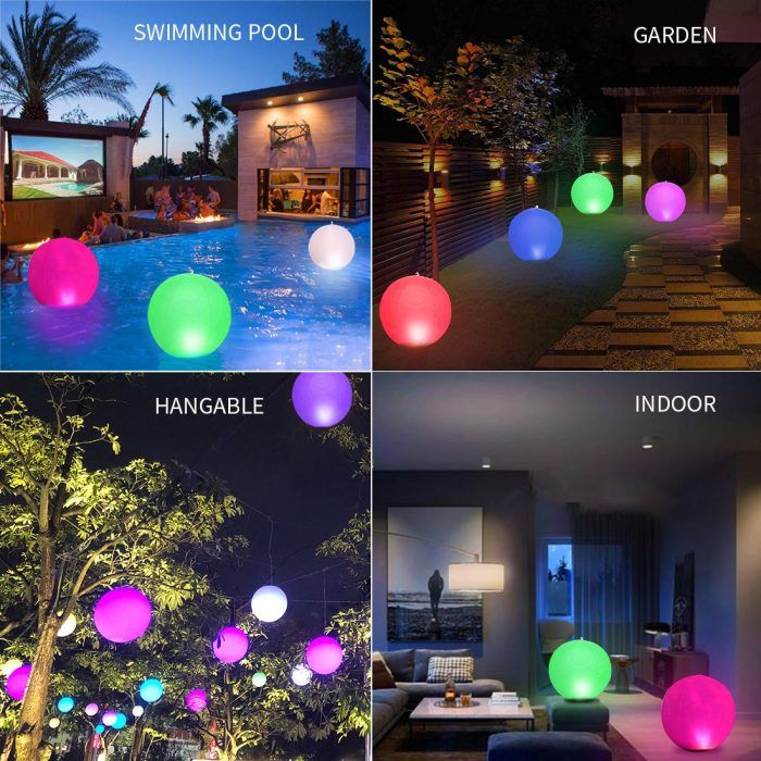 Globo Solar LED, Inflable con Control, RGB y Blanco 38lm, IP68 - Imagen 6