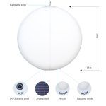 Globo Solar LED, Inflable con Control, RGB y Blanco 38lm, IP68 - Imagen 3