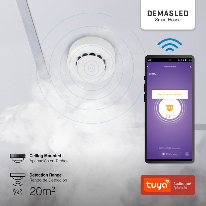 Detector de Humo Fotoeléctrico Smart WIFI - Imagen 2