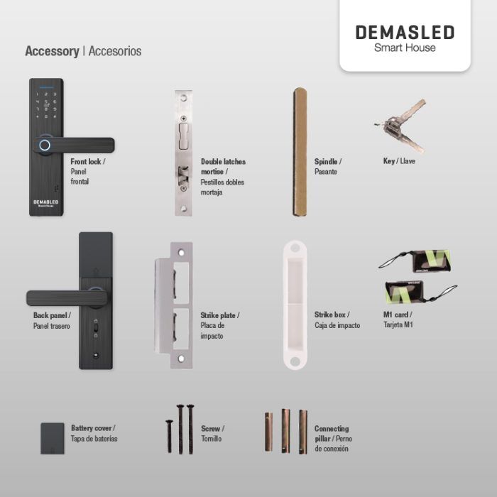 Cerradura Biométrica Smart Wifi Con Llave, Huella Y Tarjeta - Imagen 4
