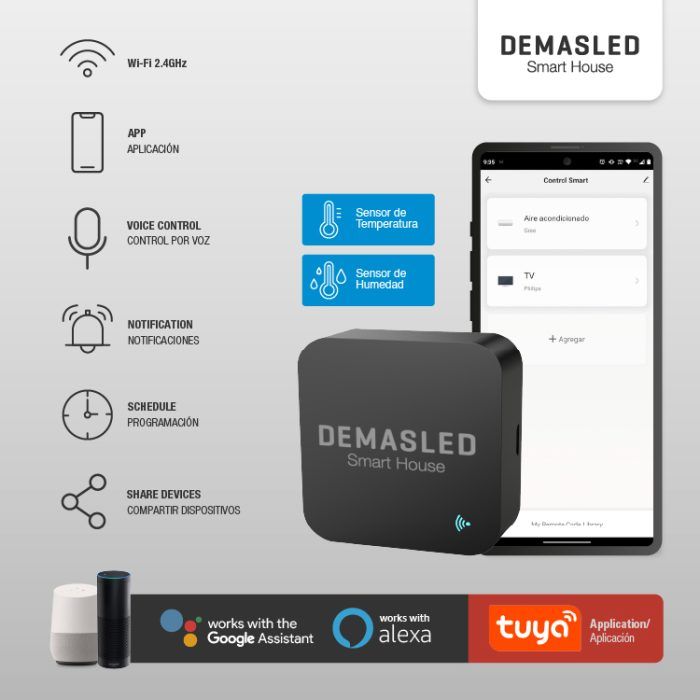 Control Remoto Smart WiFi+IR Universal con Sensor TyH 5V 433MHz - Imagen 6