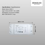 Medidor De Consumo Eléctrico Wifi 10a Receptor Monitoreo - Imagen 2