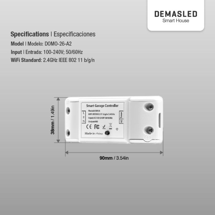 Controlador Smart Wifi para Garajes Máx.2200W 10A 220V 2.4GHz - Imagen 4