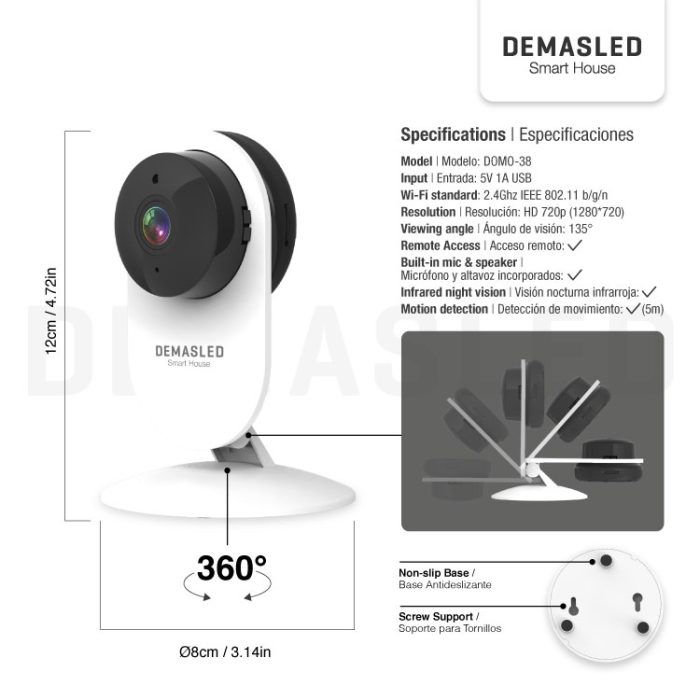 Cámara Smart WIFI HD de Interior. 720P, IP33 - Imagen 4