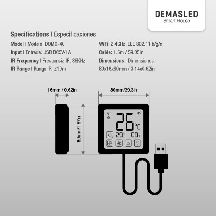 Smart WiFi e IR Termostato con pantalla Táctil - Imagen 4