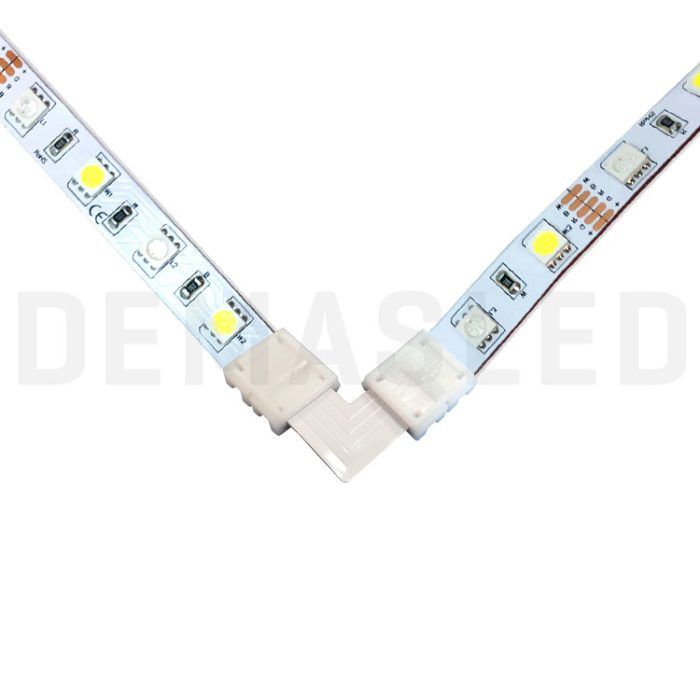 Conector L de 5 polos para Tiras LED SMD5050-SMD5060 RGBW - Imagen 2