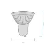 Dicroica Led Vidrio 7w Gu10 Dimerizable Macroled - Imagen 4