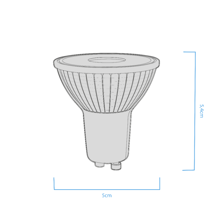 Dicroica Led Vidrio 7w Gu10 Dimerizable Macroled - Imagen 4