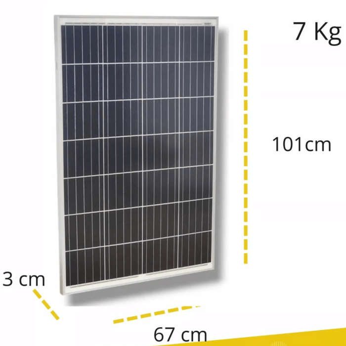 Panel Solar Monocristalino 100w 12v 36 Celdas - Imagen 3
