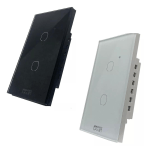 Tecla Llave Smart Tactil Vidrio 2 Canales Luz Alexa Google