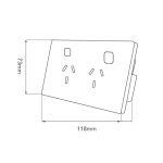 Interruptor Wifi inteligente 2 toma corriente y 2 teclas - Imagen 2