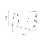 Interruptor Wifi inteligente 1 toma corriente, 1 tecla, 1 USB - Imagen 2