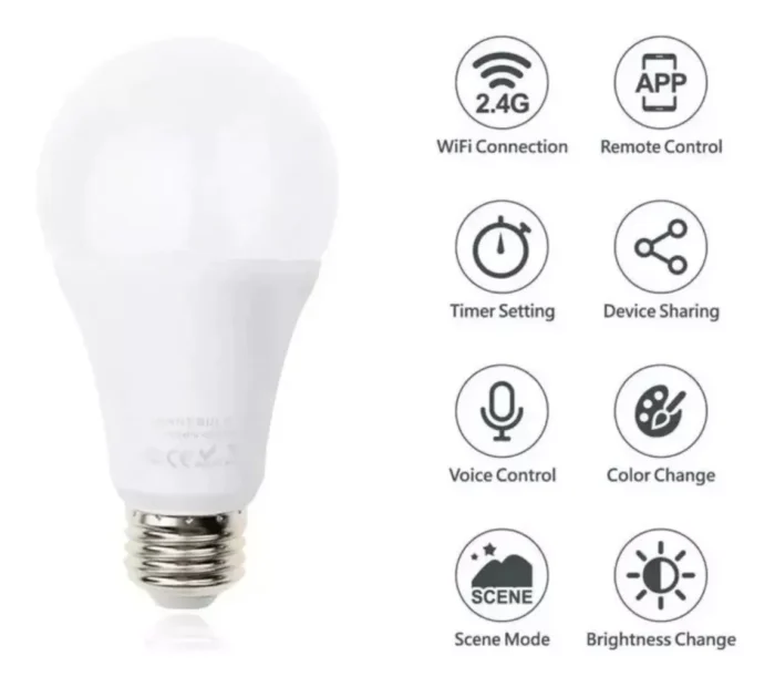 Lampara Rgb 9w Smart Wifi Dimer App Tuya Alexa Google - Imagen 5