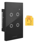 TECLA SMART NEGRO MACROLED 4 CANALES CON CAPACITOR