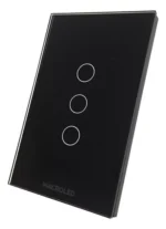 Tecla Smart Táctil Wifi Inteligente 3 Luz C/ Capacitor Color Negro Voltaje Nominal 240v - Imagen 2