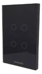 TECLA SMART NEGRO MACROLED 4 CANALES CON CAPACITOR - Imagen 4