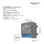 Módulo Smart Wifi Para Persianas Y Cortinas 1a 220v 2.4ghz - Imagen 3