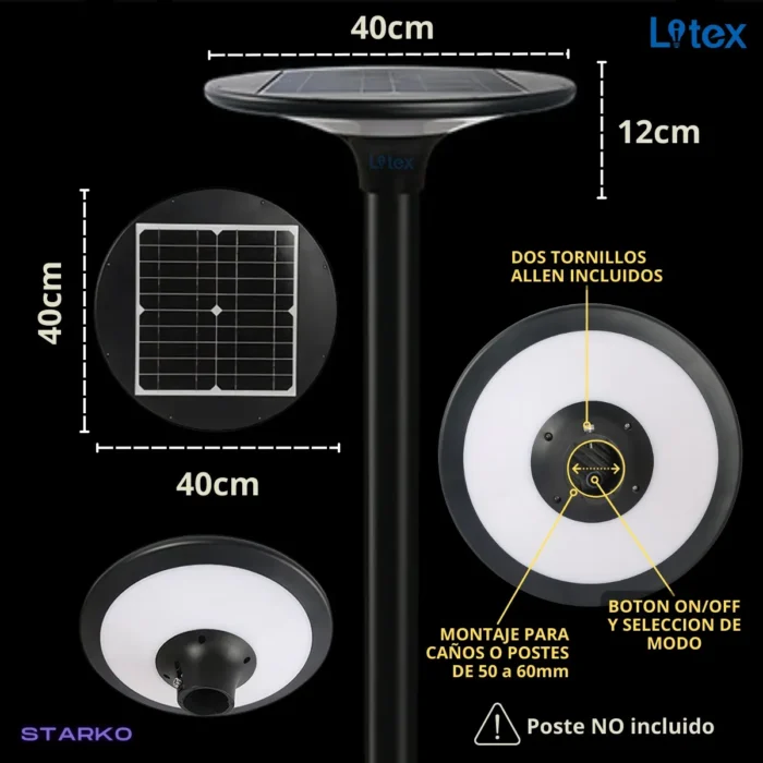 Farola LED Solar LX050 - Imagen 7
