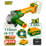 Set amoladora inalámbrica 115mm 20v 9000rpm + Cargador Y Batería - Imagen 2