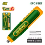 Atornillador Inalámbrico Jadever Carga Usb + Set De Puntas
