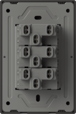 TECLA MILAN GRIS MACROLED, 3 CANAL, 2 VIAS, AC 250V, 10A MAX. BASTIDOR METALICO - Imagen 2