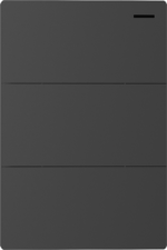 TECLA MILAN GRIS MACROLED, 3 CANAL, 2 VIAS, AC 250V, 10A MAX. BASTIDOR METALICO