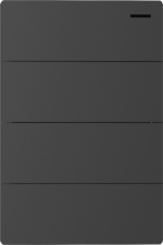 TECLA MILAN GRIS MACROLED, 4 CANAL, 2 VIAS, AC 250V, 10A MAX. BASTIDOR METALICO