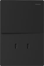 TECLA Y USB-C MILAN NEGRO MACROLED, 1 CANAL, 2 VIAS, AC 250V, 10A MAX. 2 USB-C DE 30W, BASTIDOR METALICO