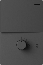 TECLA Y DIMMER LED MILAN GRIS MACROLED, 1 CANAL, AC 250V, 10A MAX. 1 DIMMER, BASTIDOR METALICO