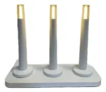 KIT DE 3 VELADOR A BATERIA CANDLE DIMERIZABLE CON BASE DE CARGA MACROLED, BLANCO, DC5V, 2700K, IP44, 50LM