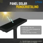 FAROLA LED SOLAR TIPO PLAZA 2 LAMPARAS 20W C/U - Imagen 10