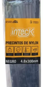 PRECINTO DE NYLON 4.8MM X 300MM - NEGRO