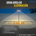 FAROLA LED SOLAR TIPO PLAZA 2 LAMPARAS 20W C/U - Imagen 8