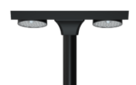 FAROLA LED SOLAR TIPO PLAZA 2 LAMPARAS 20W C/U