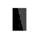 Tecla Smart de Pared Táctil 3 Canales 600W Negro