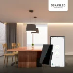 Tecla Smart de Pared Táctil 2 Canales 600W Negro - Imagen 4