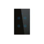 Tecla Smart de Muro Táctil 4 Canales 600W NEGRO