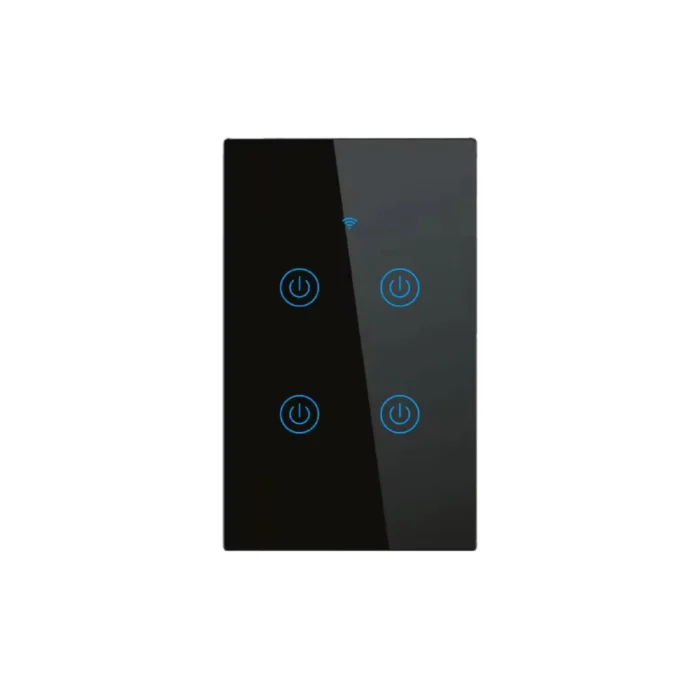 Tecla Smart de Muro Táctil 4 Canales 600W NEGRO - Imagen 2