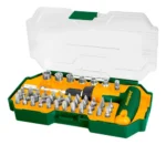 KIT DE PUNTAS DE DESTORNILLADOR DE 45 PIEZAS - 36 PUNTAS DE DESTORNILLADOR DE 1/4'' X 25MM + 6 TUBOS 1/4'' X 20,5MM + 1 SOPORTE DE 1/4'' X 139MM + 1 MANGO DE CRICKET EN T