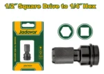 ADAPTADOR CUADRADO A HEXAGONAL - TAMAÑO CUADRADO: 1/2'' - TAMAÑO DE LA UNIDAD: 1/4'' - LONGITUD: 2'' - Imagen 2