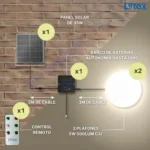 LUMINARIA SOLAR + PANEL + 2 COLGANTES - Imagen 3