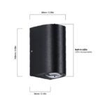 Aplique Exterior LED Bidireccional 10W 800lm Blanco Neutro 220V - Imagen 2