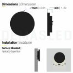 Aplique Exterior MOON LED 12W Blanco Neutro 15cm 450lm 85-265V - Imagen 2