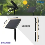 Tira Led Solar Litex Lx437 Intemperie Jardín Decoración - Imagen 3