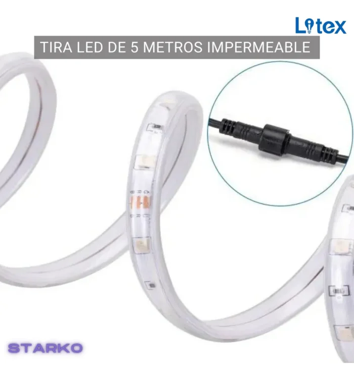 Tira Led Solar Litex Lx437 Intemperie Jardín Decoración - Imagen 4