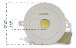 LUZ DE EMERGENCIA COB DE EMBUTIR. AC100-240V. 300LM. BATERIA 3.7V 2400mAh 3-4HS BCO FRIO 7000K - Imagen 4
