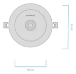 LUZ DE EMERGENCIA COB DE EMBUTIR. AC100-240V. 300LM. BATERIA 3.7V 2400mAh 3-4HS BCO FRIO 7000K - Imagen 2